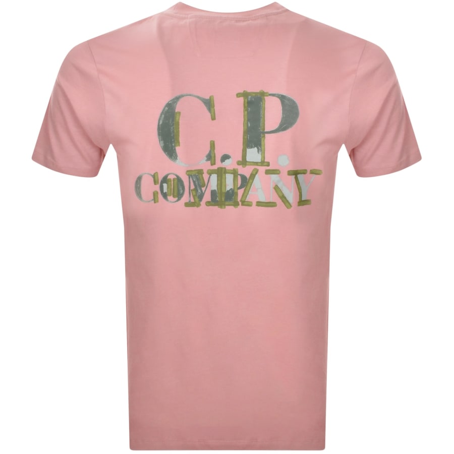 CP Company Jersey Logo T Shirt Pink | Mainline Menswear